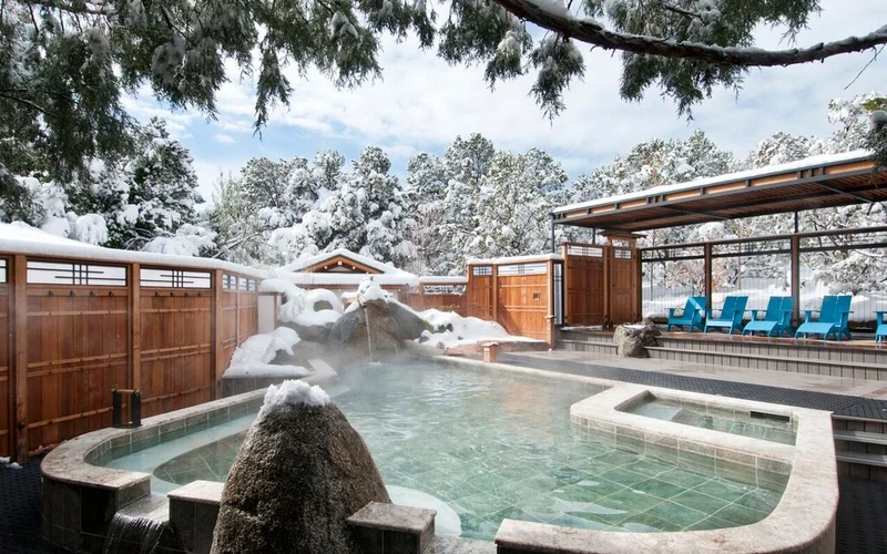 Ten Thousand Waves, the Japanese bathhouse hotel searched for as hot springs in Santa Fe, New Mexico